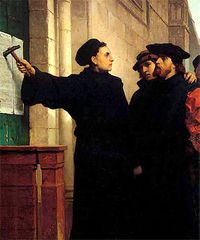 Martin Lutero
-Estudios-
     *Cursó estudios en la escuela latina en Mansfeld desde 1488, Magdeburgo y Eisenach
     *En 1501 estudió en Erfurt, con la intención de hacerse abogado. Se doctoró cuatro años después.

     *Publicó 95 Tesis 
...