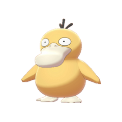 Psyduck: it loves water, but it has the shape of a bird!