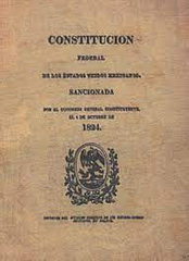 ¿Cuando se escribio la primera constitucion politica mexicana?