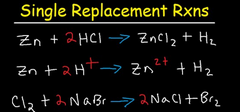 Single displacement reaction is when there one element is changed by another element  from         another and put into the compound Formula: AB+C=AC+B
