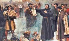 El principal impulsor de la reforma, Martín Lutero, rechazo la sumisión y fue excomulgado en 1520.
"La confesión de Augsburgo" definió los puntos capitales de su doctrina (1530) que son la autoridad absoluta de las sagradas escrituras y la jus...