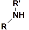 Átomo de nitrógeno está enlazado a dos grupos alquilo.