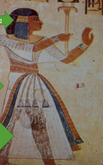 Descripción del vestuario femenino egipcio