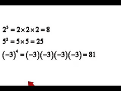 potenciación con números enteros
*cuando la base en una potenciación es un numero negativo y el exponente un numero par el resultado de esta es positivo
(-4)²=16
*cuando la base en una potenciación es un numero negativo y el exponente un nume...