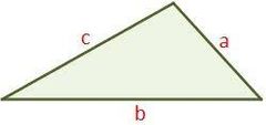 Triángulo Escaleno
Es el que tiene todos sus lados diferentes.

                           P: a + b + c