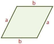 Paralelogramo                   P: 2a + 2a
  
                                             A: a * b

Paralelo: Dos líneas rectas que no se cruzan.