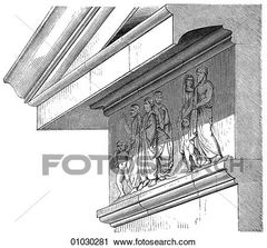 Espai horizontal situat entre l'arquitrau i la cornisa en l'arquitectura clàssica