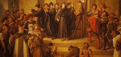 Desligado de la obediencia romana, Martín Lutero emprendió la reforma de los sectores eclesiásticos que le siguieron y que conformaron la primera Iglesia protestante, a la cual dotó de una base teológica.