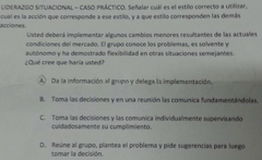 Caso práctico de Liderazgo Situacional.