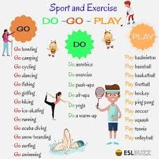 Is used for more individual sports you do youga you do gymnastic you do martial arts and do Arabic also in more general terms you do exercise another individual exercise is to lift weight.