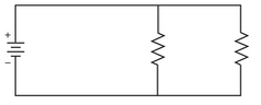 What is the voltage of the source if each resistor has a resistance of 100 Ω and the current through each resistor is 3 amps?