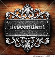 Descendant (noun)
a person who is relatedto you and who lives after you ,such as your child or grandchild