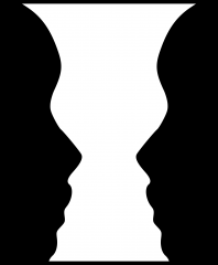 Dividing visual displays into figure (thing being looked at) and ground (background against which it stands); fundamental way in which people organize visual perceptions


 


 