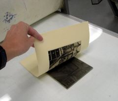 A printmaking process involving drawing or painting directly on a plate, resulting in only one impression of an image.