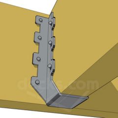 A pre-manufactured metal piece typically attached to a ledger or beam to support a joist. Joist hangers should be galvanized.