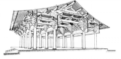 What two (2) major contributions does Chinese stepped-beam construction (illustrated below) make to the architecture and interiors of many Asian buildings?