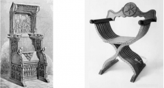 Label the Gothic chair types illustrated below: