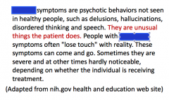 What type of symptoms?