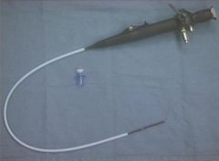 The
Aintree Intubation Catheter (AIC, Cook Medical, USA) is a bougie tube designed
for use with a fiberoptic bronchoscope (FOB) to facilitate endotracheal
intubation through the standard Classic or Ambu laryngeal mask airway (LMA). 

The bronc...