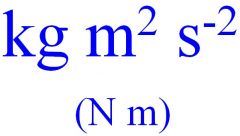 Force x Displacement

N x m

kg x m x m / (s x s)

Joule (J)
