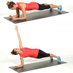 Plank with rotation