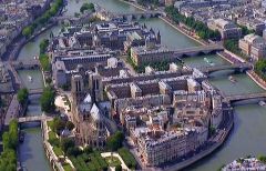On of the two remaining natural islands. It's the center of Paris. Home of Notre Dame