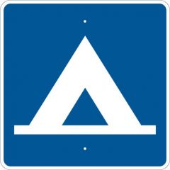 This sign means?

- General service sign for camping
- General information sign for lodging
- Advance warning, road construction ahead