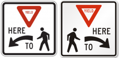 Both these signs mean?

- School zone ahead
- Yield sign ahead
- Yield here to pedestrians crossing