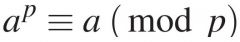 In Fermat's little theorem, if p is not prime, then, in general, most of the numbers a < p will not satisfy the above relation.

Algorithm for testing primality:
Given a candidate number p, pick a random number a < p and compute the remainder o...