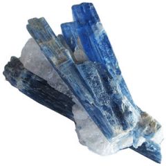 System: Triclinic
Hardness: 6-7 across cleavage planes, 4-5 along cleavage planes
Specific gravity: 3.67
Luster: vitreous to pearly
Color: light blue often. Sometimes white, grey green with spots or stripes 
Cleavage: perfect prismatic
Strea...