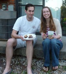 Friend from working together in high school, seen here with wife, but not baby