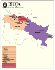 Rioja follows the path of the EBRO RIVER through three climatically distinct subzones:


- Rioja Alta: southwest zone, warmer; ageworthy classic Tempranillo; calcareous clay


 


- Rioja Alavesa: smallest; northernmost; vino joven wines ...