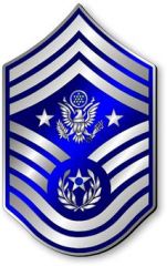 It is a job...Not a Rank.


Has an Eagle, wreath, and stars on the stripes.


Must be a Chief Master Sergeant.


Only one in the entire Air Force at any given time.