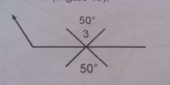 In this picture what is 3 the measurement of and what is the 50°?