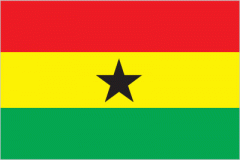Republic of Ghana
Capital: Accra
Border Countries: 3 - Burkina Faso, Cote d'Ivoire, Togo
Area: 82nd, 238,533 sq km (~< Oregon)
GDP: 82nd, $120.8B
GDP per capita: 174th, $4,400
Population: 49th, 26,908,262
Ethnic Groups: 

Akan 47.5%, Mole-Dagbo...
