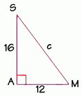 What is the length of the line segment SM?