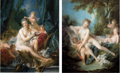  Boucher, The Toilette of Venus, 1751 + Boucher, The Bath of Venus, 1751