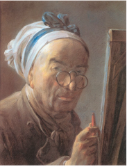 Chardin, Self Portrait at Easel, 1779 