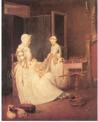 Chardin, Diligent Mother, 1740