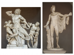 Laocoon and His Sons, c. 50 BC + Apollo Belvedere, c. 350-325 BC