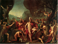 David, Leonidas at Thermopylae, 1814