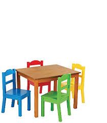 The chairs are next to the table.