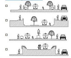 

Which of the following plazas in identical urban settings
would encourage active public use:
