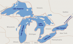 5 lakes that are shared by the us and Canada but lake Michigan is only belonging to the us.