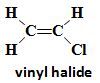 Halogen bonded to sp2 of alkene