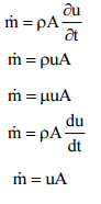 Which of the following is a true statement for the one dimensional continuity equation?
