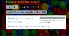 Week 02

Last video of week 02 discussed frequentist vs. ____________.

Describe how the following code in R (sum(dbinom(2:10, 10, 0.1)) would be calculated in Excel.

