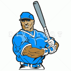 The baseball player is standing holding the bat waiting to hit the ball. Is work or no work being done?