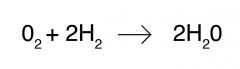 What does the arrow in the chemical equation called?