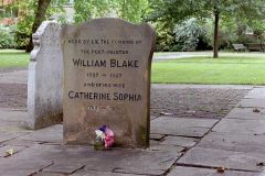 Where are the graves of Daniel Defoe, 
John Bunyan and William Blake ?
